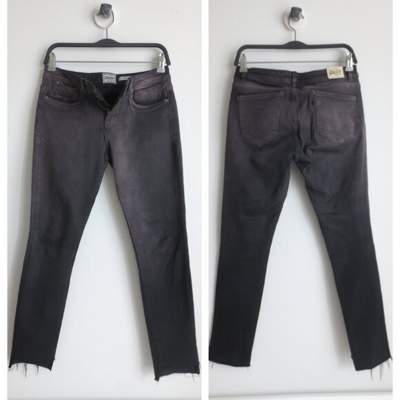 SUPERDAY WOMEN'S SKINNY JEANS PURPLE BLACK - Picture 1 of 8